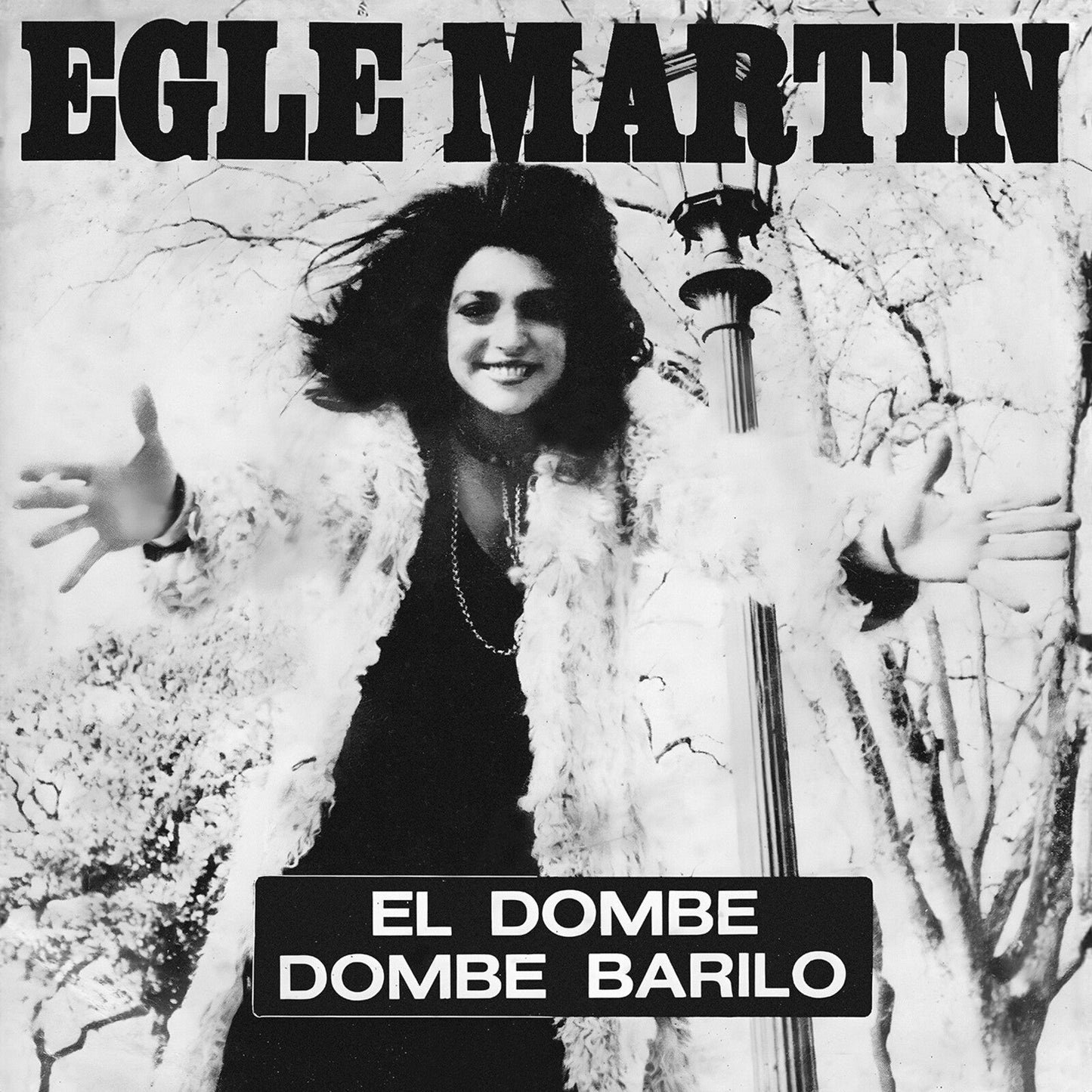Black and white album cover featuring a woman with outstretched arms.