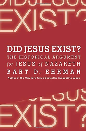 Red book cover with white text: “Did Jesus Exist?” by Bart D. Ehrman.