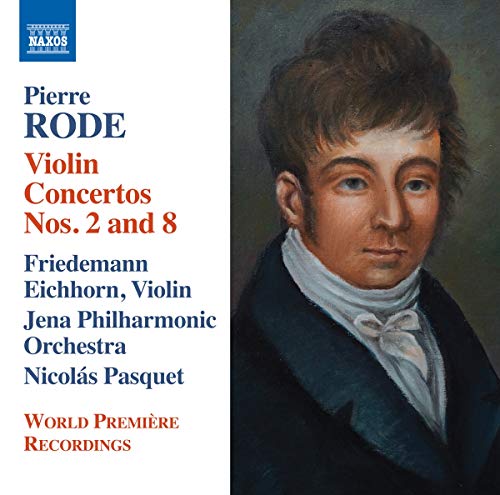 CD cover featuring a portrait of composer Pierre Rode and text details.
