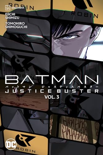 Comic book cover for Batman: Justice Buster Vol. 3 featuring a manga-style illustration.
