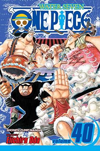 One Piece Volume 40 cover featuring characters amidst water and clouds.