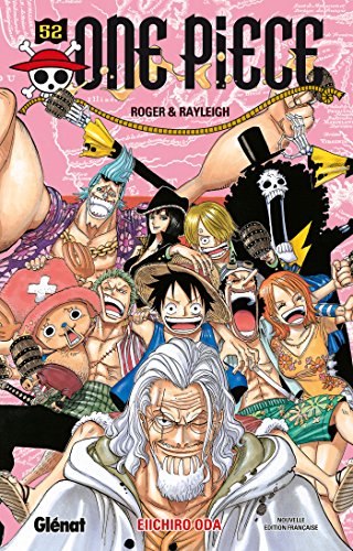 One Piece, Vol. 52 cover: manga characters including Luffy and an older man.