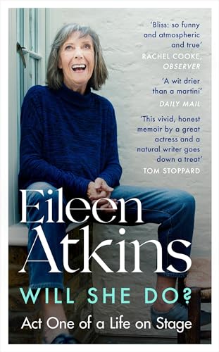 Book cover featuring actress Eileen Atkins smiling, with text and reviews.