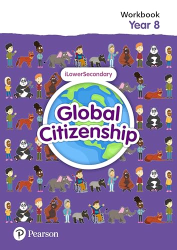 “Global Citizenship” workbook cover with diverse children and animals around Earth.