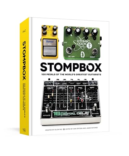 Book cover featuring colorful guitar effect pedals arranged on a white background.