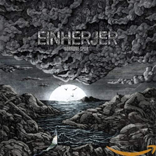CD cover with stormy sky, mountains, water, and a full moon.
