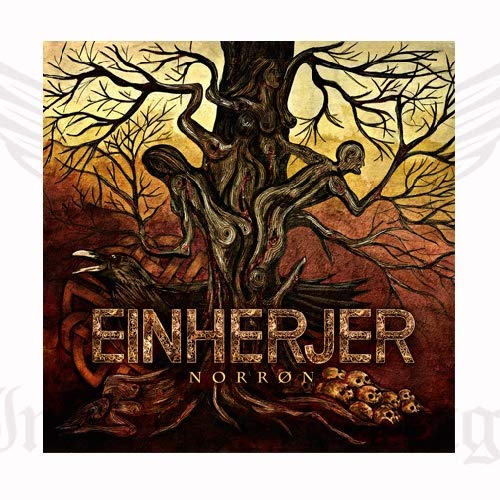 CD cover for Einherjer’s “Norron” featuring a tree with figures and a raven.
