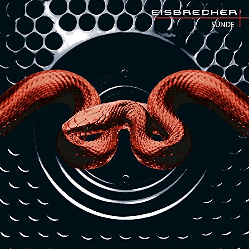 CD cover for Eisbrecher’s “Sünde” featuring a red snake on black background.