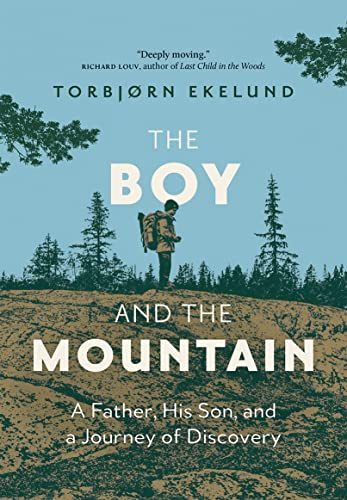 Book cover: boy with backpack silhouetted against a mountain and trees.