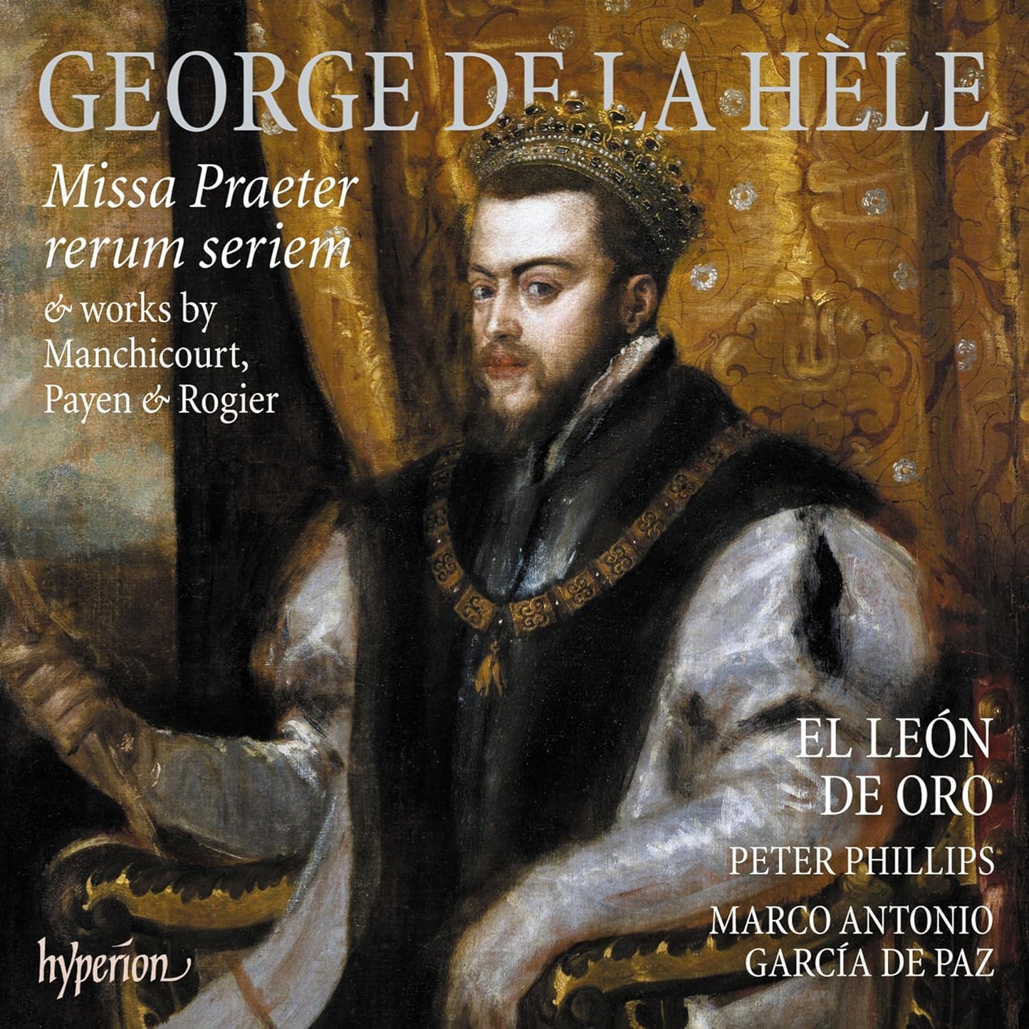 CD cover featuring a portrait of a man in royal attire with gold accents.