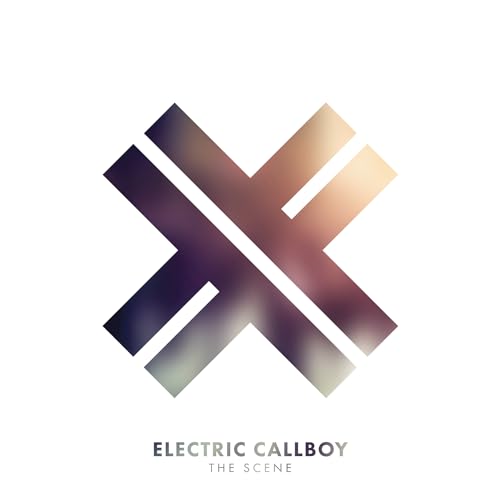 Electric Callboy album cover: abstract purple and orange X shape.