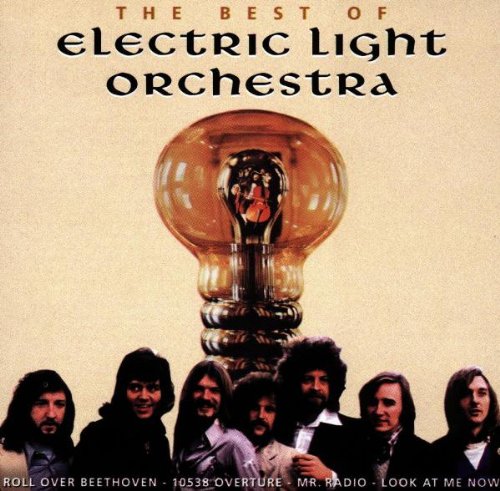CD cover for Electric Light Orchestra’s “The Best Of” album, band photo.