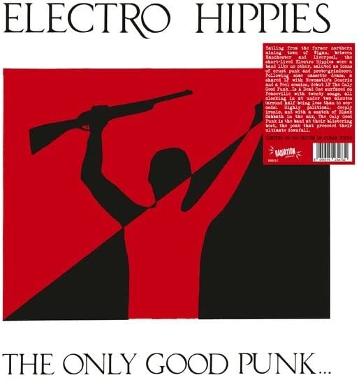 Album cover with black silhouette of a person holding a rifle against red background.