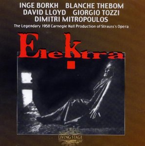 CD cover for Strauss’ opera Elektra, featuring a reclining woman.
