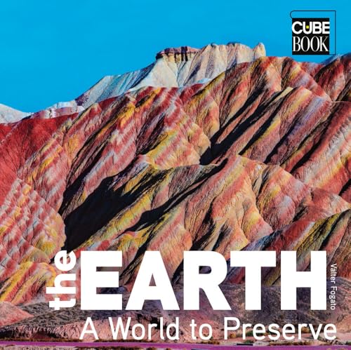 Book cover featuring colorful, layered rock formations and the title "The Earth".