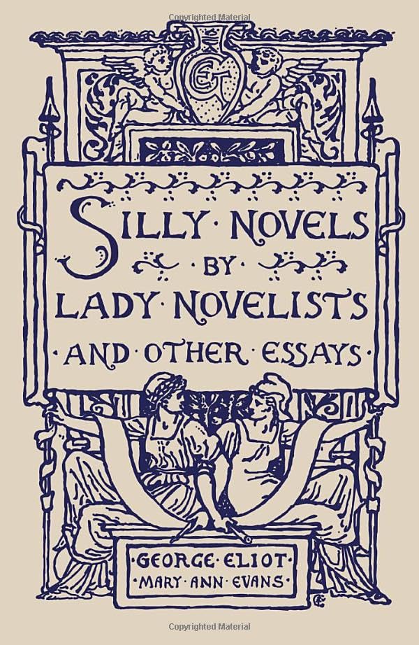 Book cover with ornate floral design and title "Silly Novels by Lady Novelists.