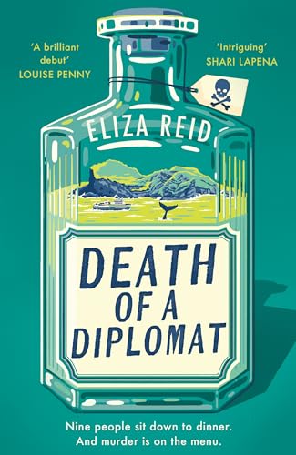 Book cover: a bottle containing a coastal landscape and skull & crossbones.