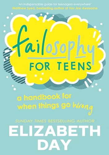 Book cover: "Failosophy for Teens" with yellow lettering and blue background.