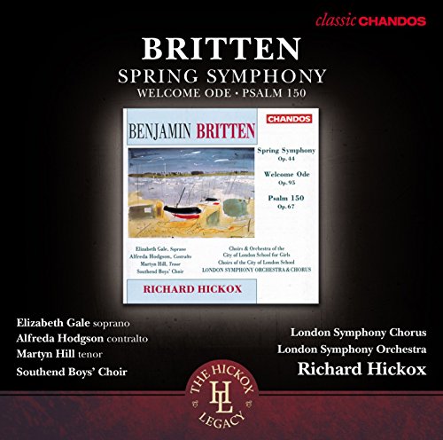 CD cover for Britten’s Spring Symphony featuring a coastal landscape painting.