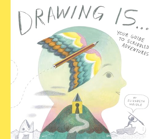Book cover with a head-shaped design featuring a pencil and landscape.