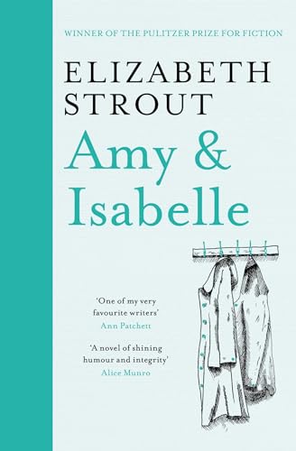 Book cover for Amy & Isabelle by Elizabeth Strout featuring a line drawing of coats.