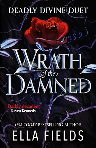 Book cover featuring a dark red rose with thorny vines against a black background.