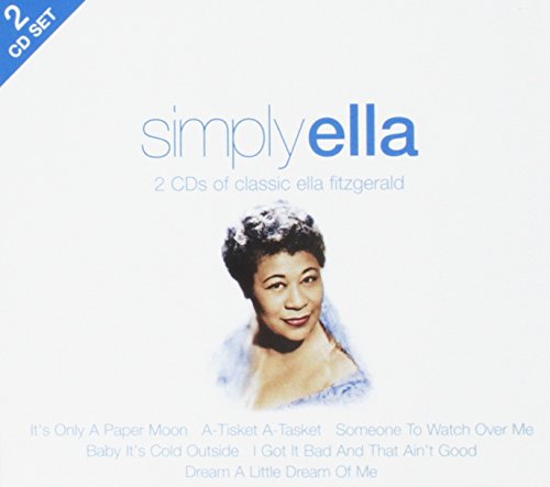 CD case for "Simply Ella" featuring a portrait of Ella Fitzgerald.