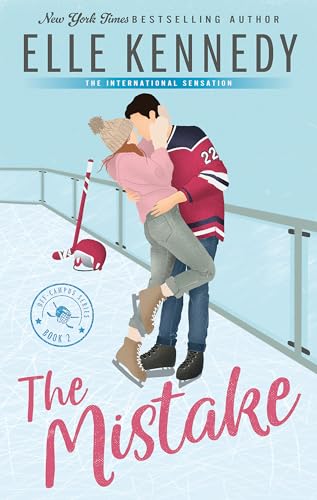 Book cover: couple embracing on an ice rink, titled "The Mistake".