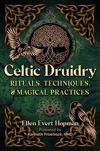 Book cover: “Celtic Druidry” with tree, ravens, and Celtic knotwork design.