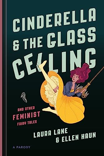 Book cover featuring a woman in a yellow dress breaking a glass ceiling.