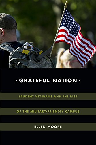 Book cover: American flag, backpack, and title "Grateful Nation.