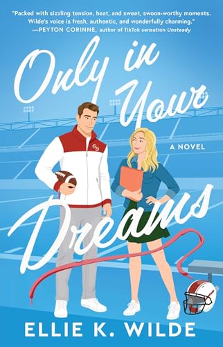Book cover illustration featuring a man holding a football and woman holding a folder.