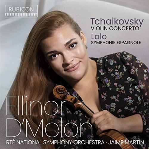 CD cover featuring violinist Ellinor D’Melon with text details.