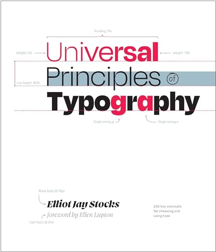 Book cover: "Universal Principles of Typography" with typographic examples.