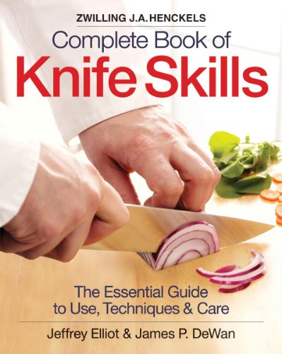 Book cover showing hands slicing onions with a kitchen knife.