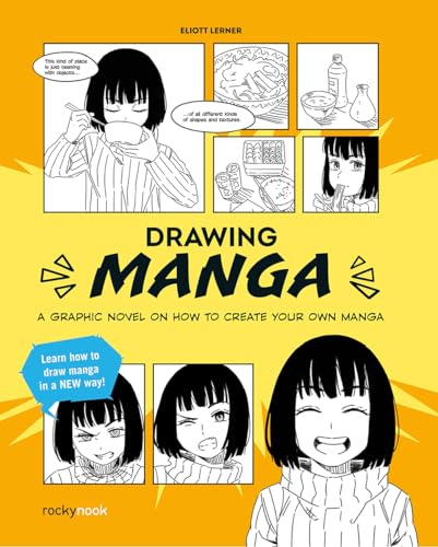 Book cover: "Drawing Manga" with manga-style illustrations and text.
