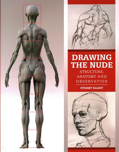 Book cover: anatomical drawings of a nude figure, instructional art guide.