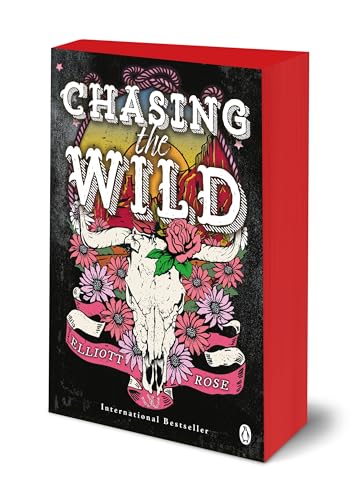 Book cover with a skull, flowers, and desert landscape illustration.