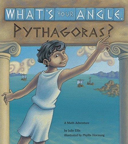 Book cover: boy in tunic points upwards with ocean and ships backdrop.
