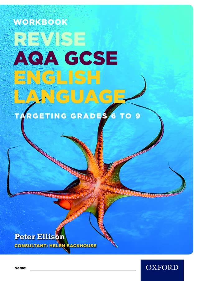 GCSE English Language revision workbook cover with an octopus image.