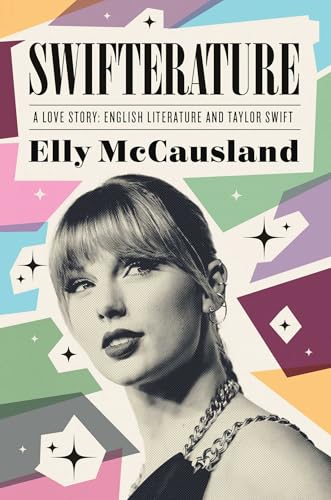 Book cover featuring Taylor Swift with colorful geometric shapes.