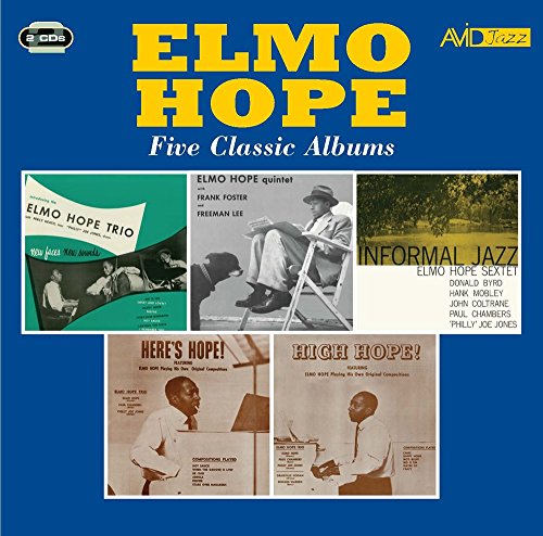 CD cover for Elmo Hope’s “Five Classic Albums” featuring jazz musicians.
