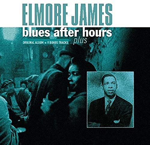 Elmore James album cover with a couple dancing and portrait inset.