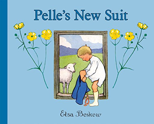 Book cover illustration of a boy with a sheep, framed by yellow flowers.