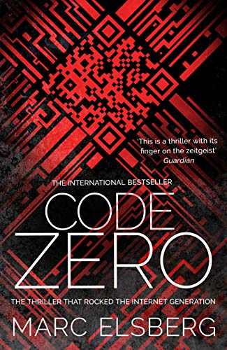 Book cover: "Code Zero" by Marc Elsberg, red and black geometric design.