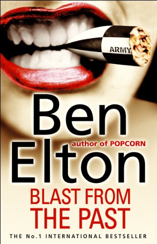 Book cover: open mouth with cigarette, bold title "Ben Elton," "Blast From The Past.