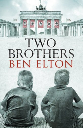Book cover: two boys viewed from behind, Brandenburg Gate in background.
