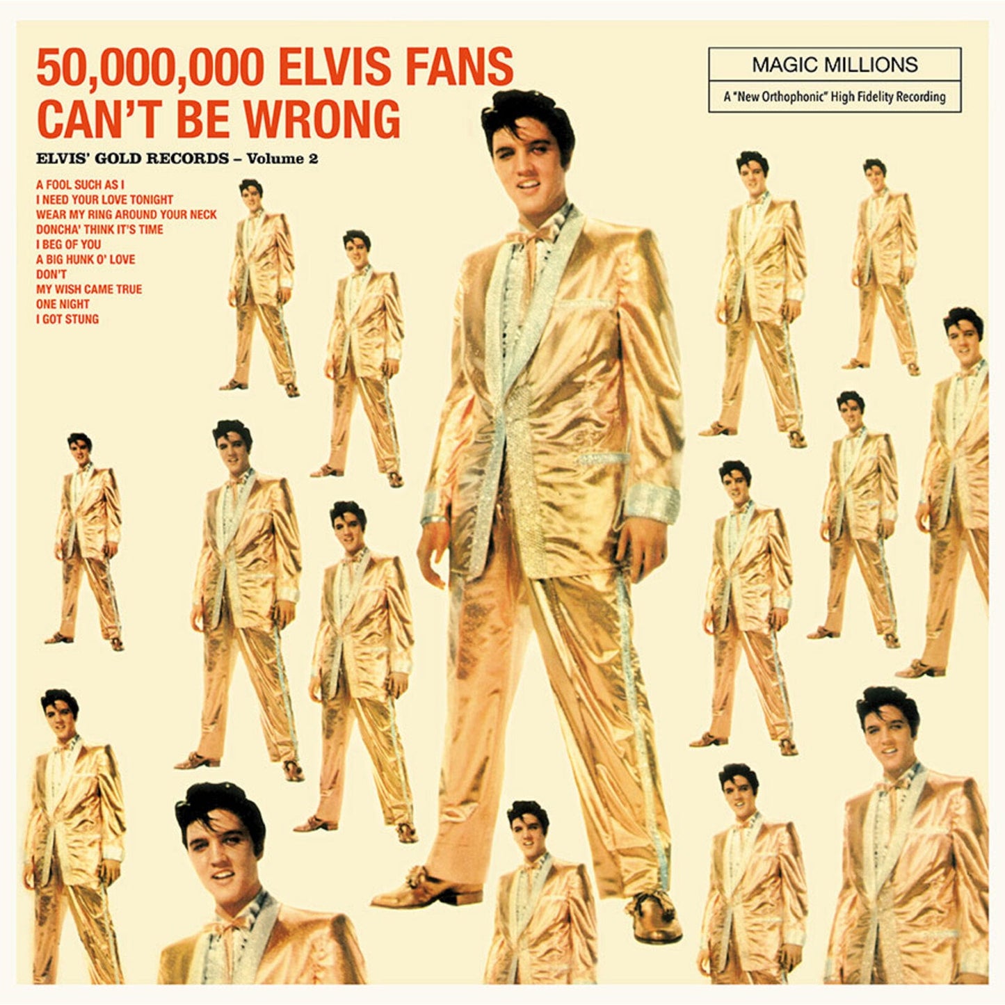 Album cover for Elvis Presley’s “50,000,000 Elvis Fans Can’t Be Wrong.”