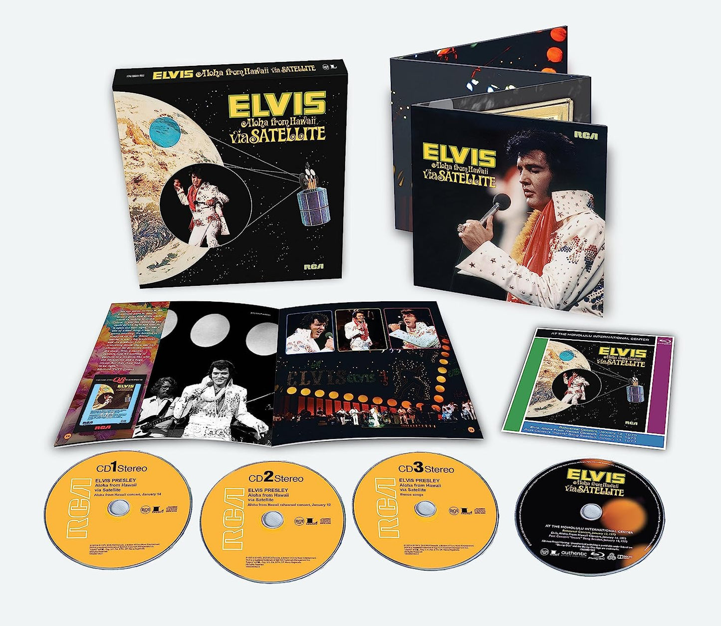 Elvis Presley “Aloha from Hawaii” limited edition CD box set with booklets.