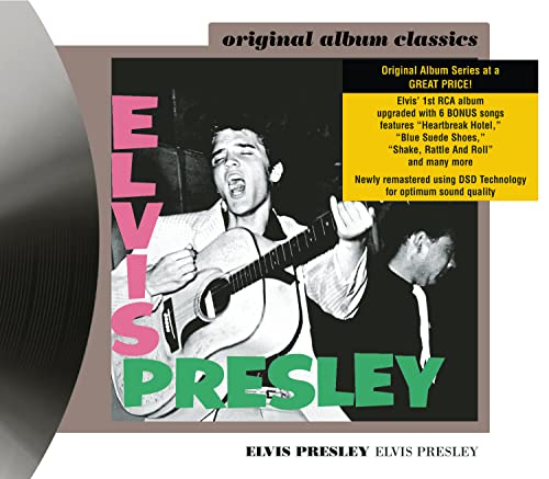 Elvis Presley album cover featuring a young Elvis with a guitar.